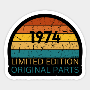 1974 Birthday Retro Vintage Sticker